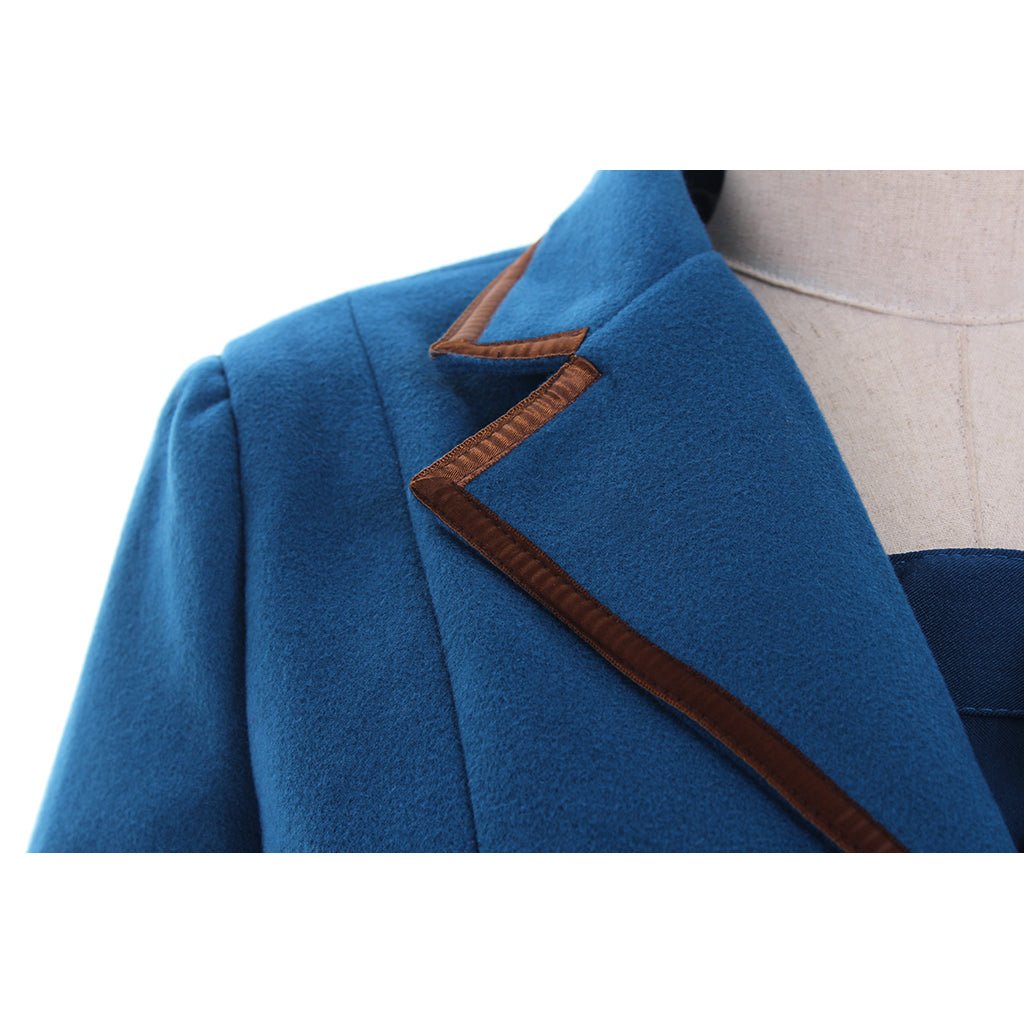 Costume Bleu Veste Robe pour Femmes Adultes pour Carnaval, Halloween et Fêtes à Thème