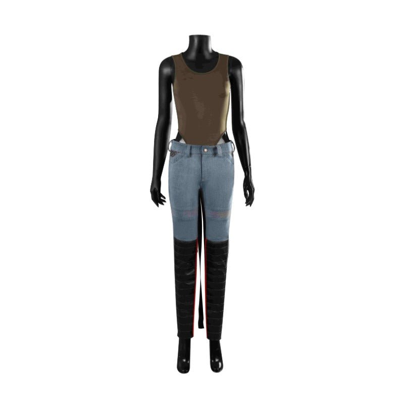 Costume Cosplay Panam Palmer Punk - Chemise, Pantalon, Manteau, Ceintures, Bottes, Fait sur Mesure