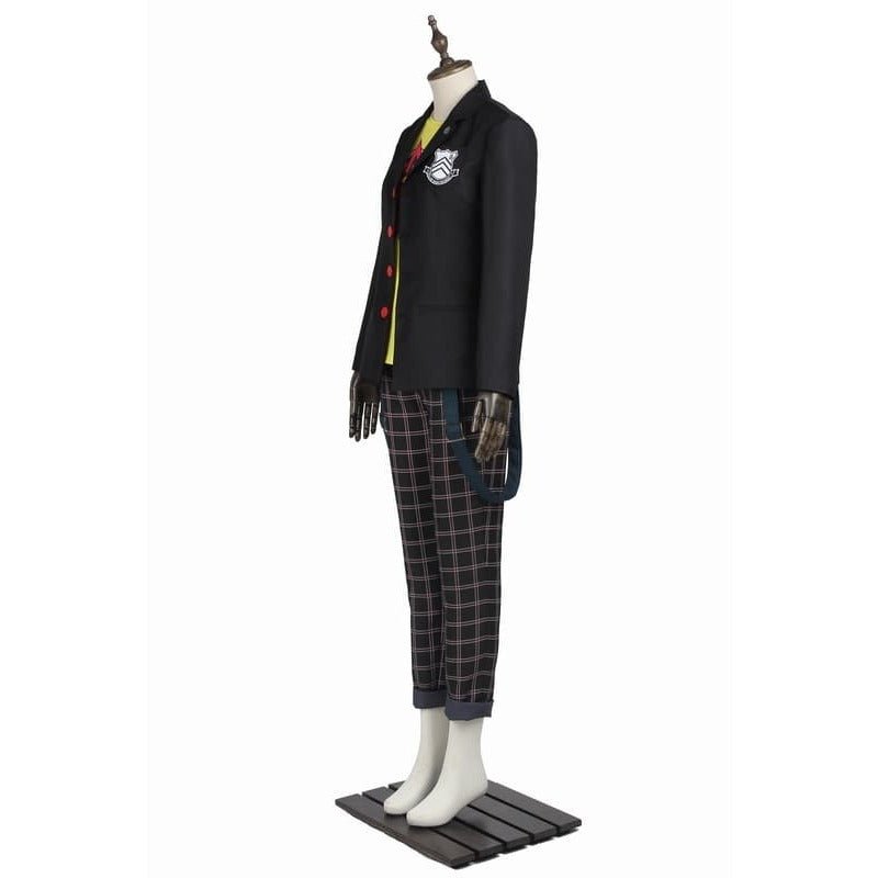 Costume Cosplay Ryuji Sakamoto Persona 5 Uniforme Scolaire avec Perruque pour Halloween et Carnaval