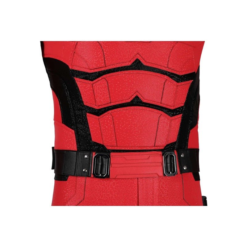 Costume Cosplay Daredevil en Cuir Rouge - Tenue de Combat de Matt Murdock - Ensemble Complet