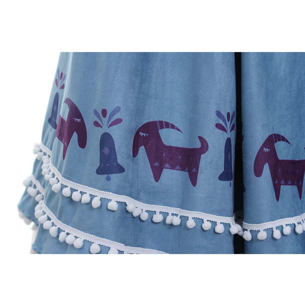 Costume Cosplay Anna Princesse | Ensemble Chemise, Jupe et Manteau pour Femmes Adultes pour Halloween et Événements Disney