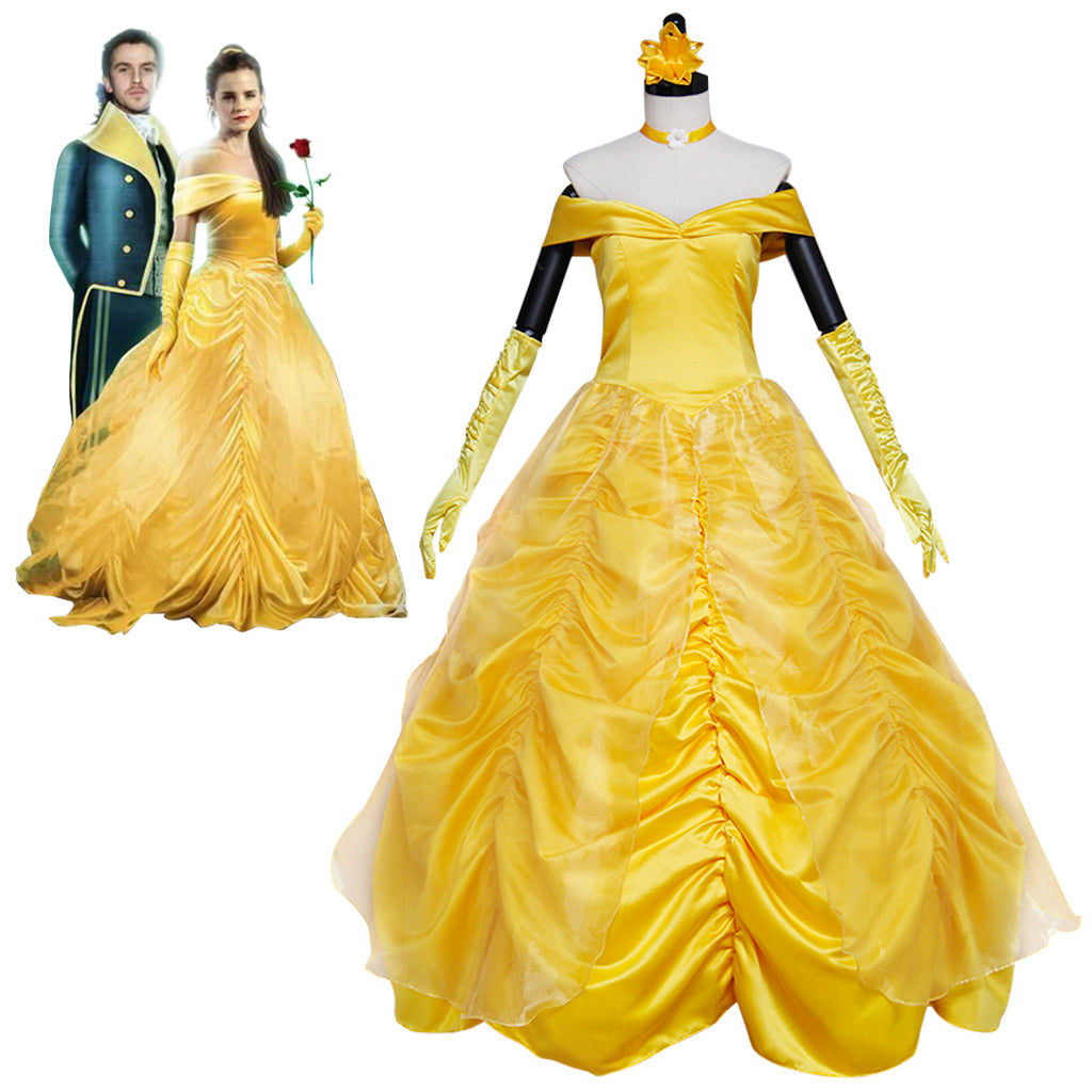 Costume Cosplay Belle - La Belle et la Bête | Robe Princesse Disney pour Halloween et Événements