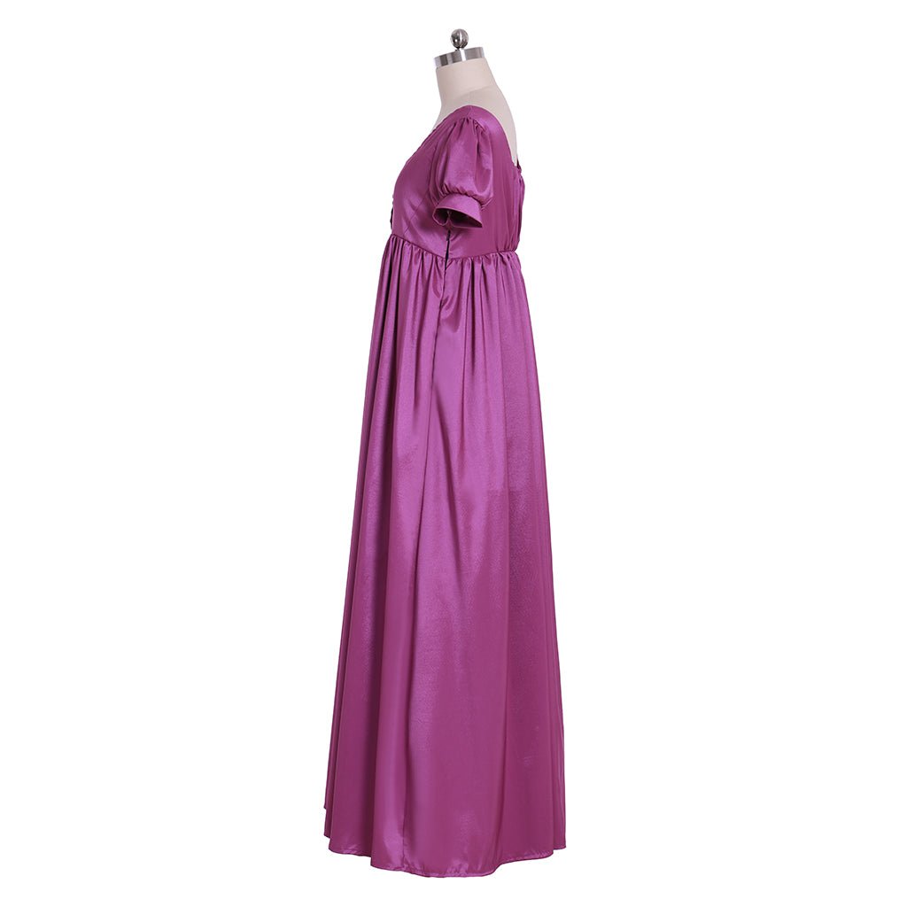 Robe Violette Régence Médiévale Renaissance Noble Costume de Théâtre pour Femme