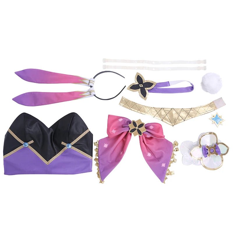 Costume Fille Lapin Dori Genshin Impact - Combinaison Sexy Femme Uniforme Violet Ensemble Complet