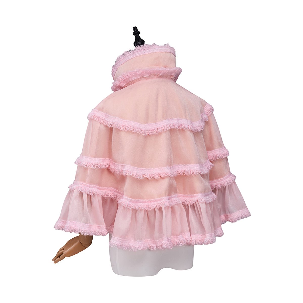 Cape Courte Rose Costume Cosplay – Tenue Inspirée d'Anime Élégante