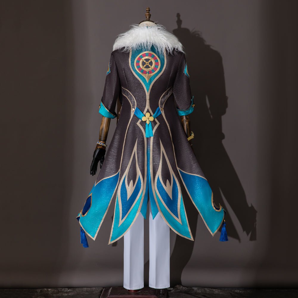 Costume Cosplay Aventurine Honkai Star Rail avec Perruque et Boucles d'Oreilles | Accessoires de Cosplay pour Hommes