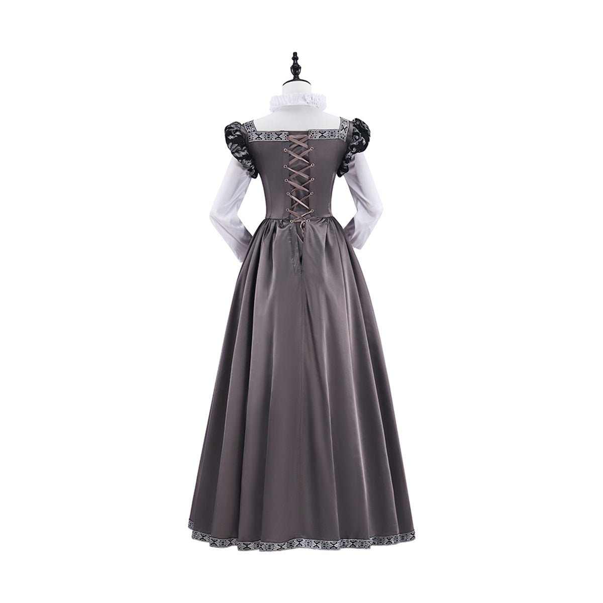 Robe Grise Tudor Costume Cosplay – Tenue Élégante d'Anime pour Jeu de Rôle