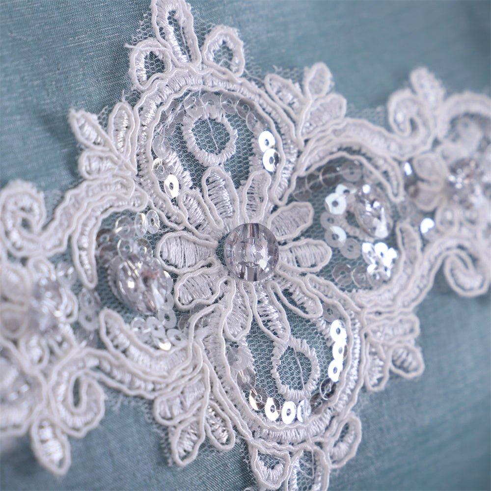 Robe Rococo Marie Antoinette du 18e siècle - Élégante robe bleue à dentelle