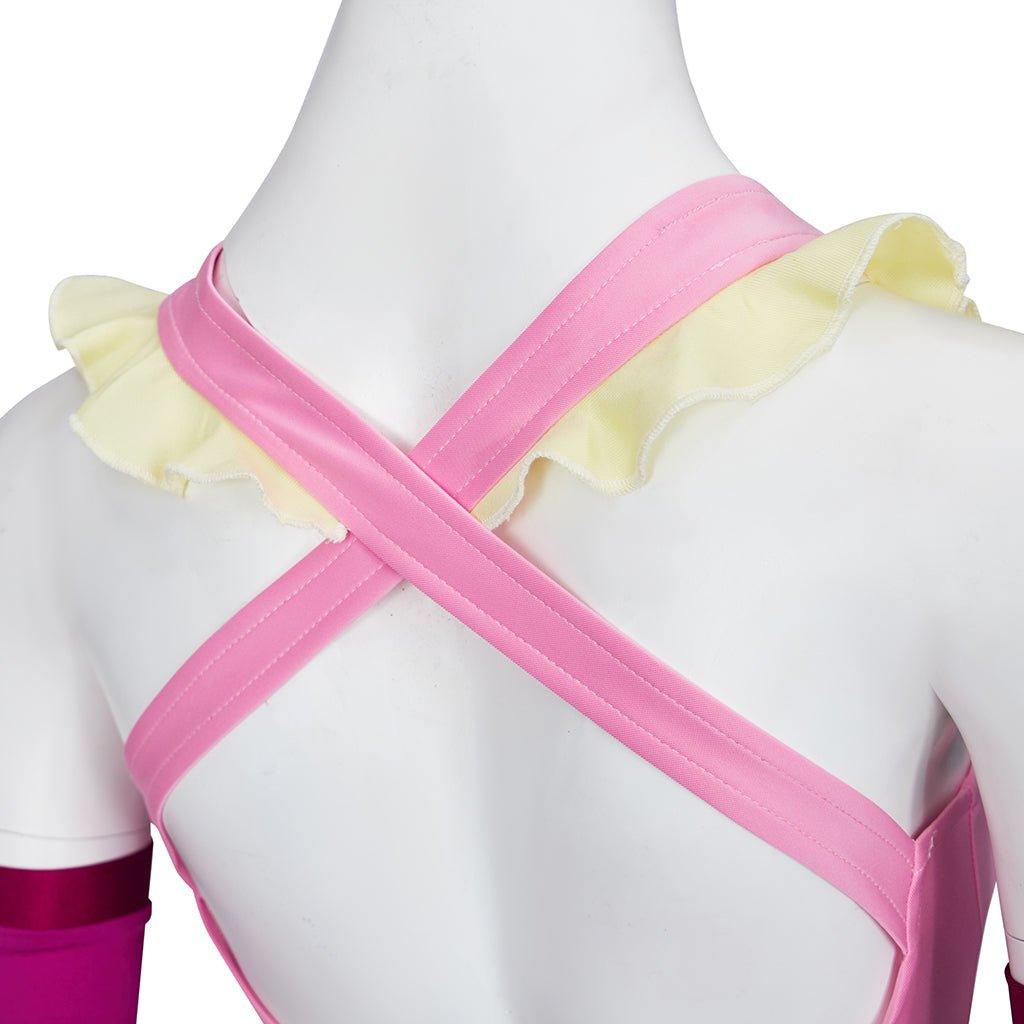 Costume Cosplay Anime Me!Me!Me! MeMeMe-chan Robe Rose avec Gants et Collants | Déguisement Halloween pour Femmes et Filles