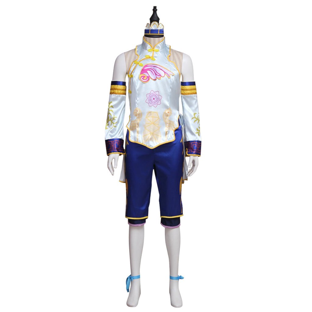 Costume Cosplay Soul Calibur Xianghua | Tenue Élégante de Guerrière | Série Jeu Cosplay