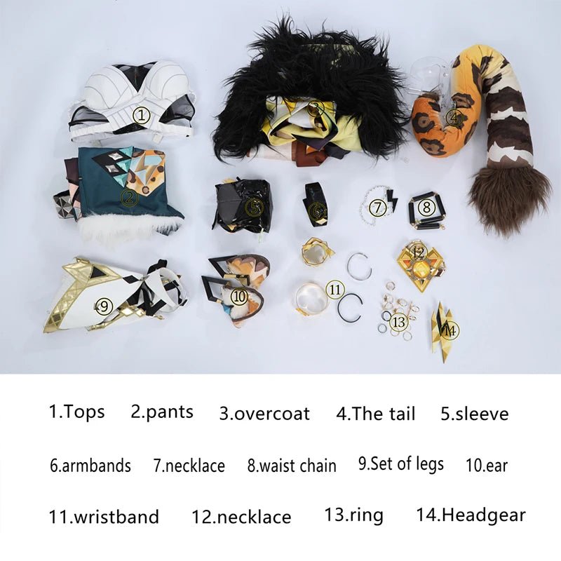 Costume Cosplay Genshin Impact Xilonen Panthera Ocelota Natlan pour Femme - Tenue de Fête d'Halloween