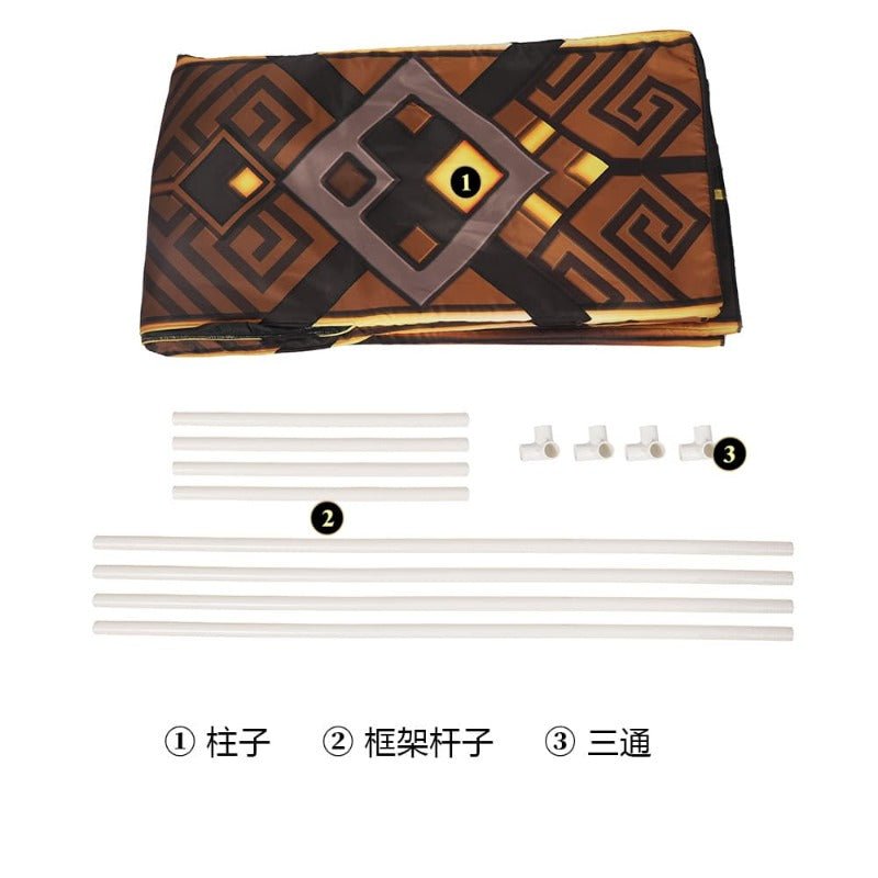 Costume Cosplay Drôle Zhongli – Genshin Impact Pilier de Roche Anime Jeu Halloween