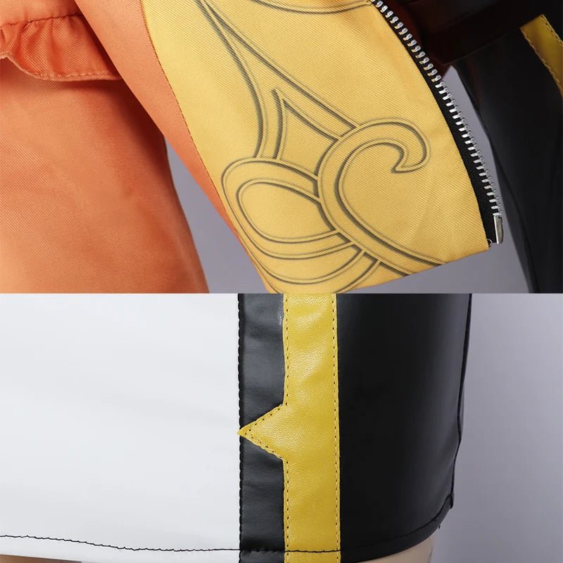 Costume Cosplay Genshin Impact Navia - Combinaison de Course avec Chapeau