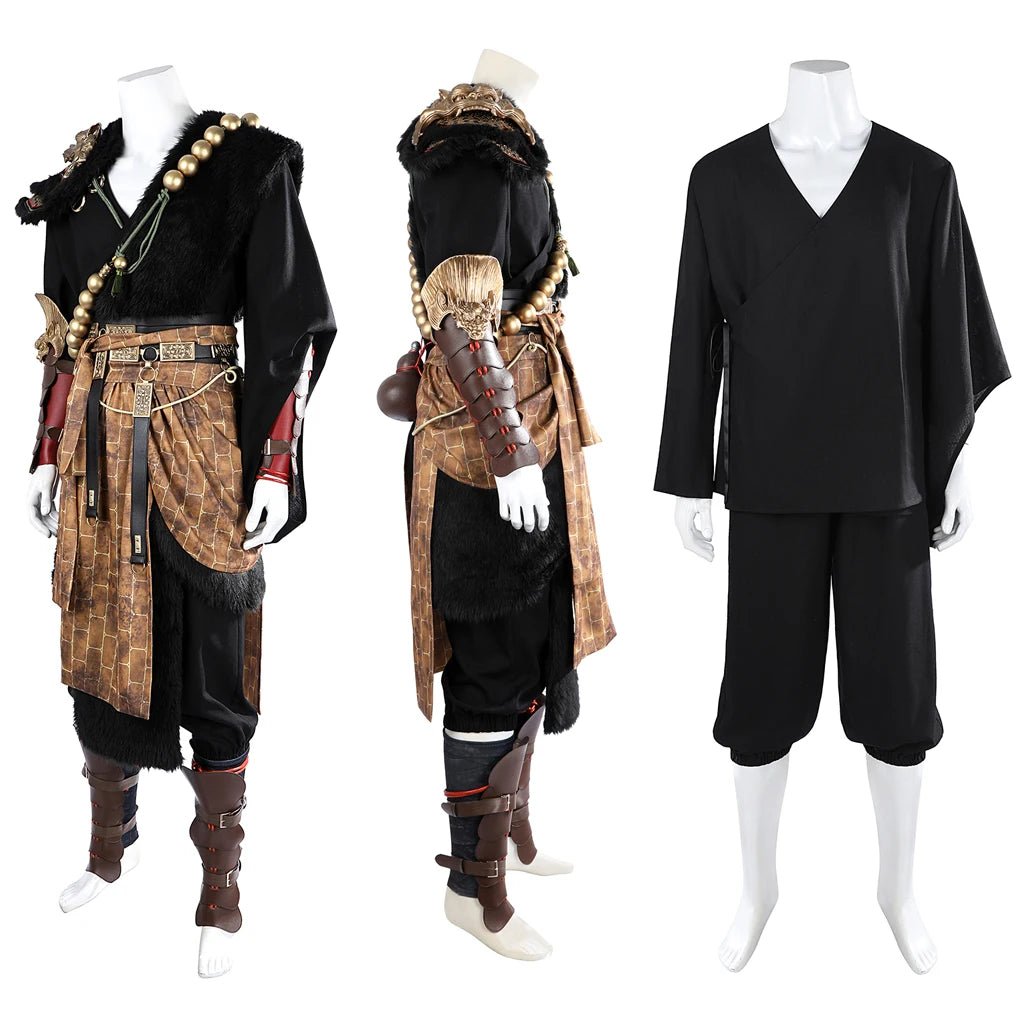 Costume Cosplay Black Myth Wukong | Robe Noire Premium Ensemble Complet
