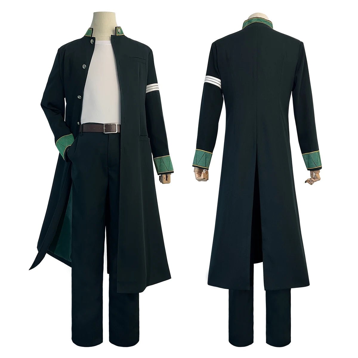 Costume Cosplay Hajime Umemiya Wind Breaker - Trench Coat Vert, Perruque, Accessoires