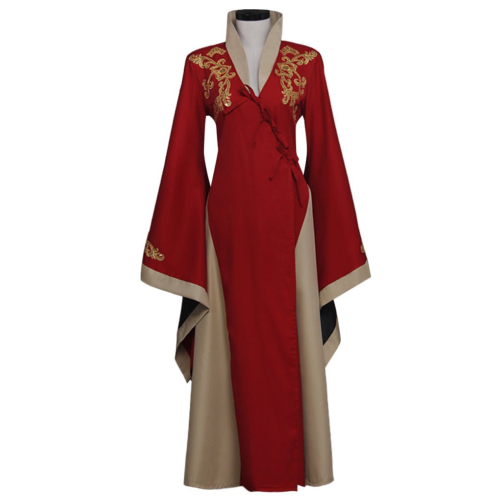Robe Cosplay Reine Cersei Lannister Rouge de Game of Thrones pour Femmes