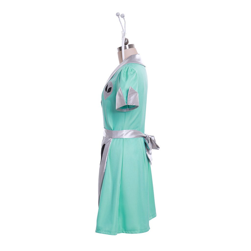 Costume Cosplay Serveuse Crashdown Cafe Roswell | Robe de Servante Liz Parker | Uniforme Alien Halloween