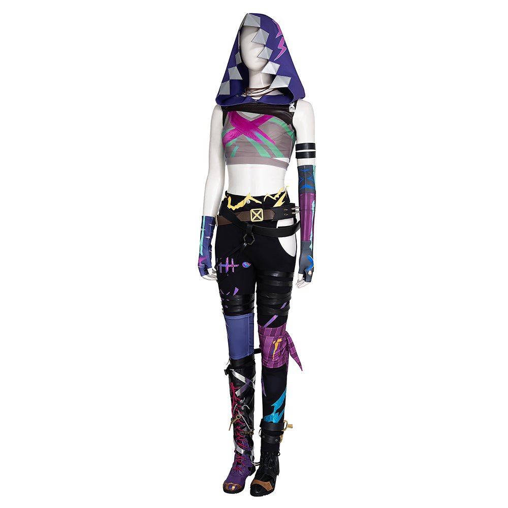 Costume Cosplay Arcane Jinx - Tenue Jinx de Double City Battle 2