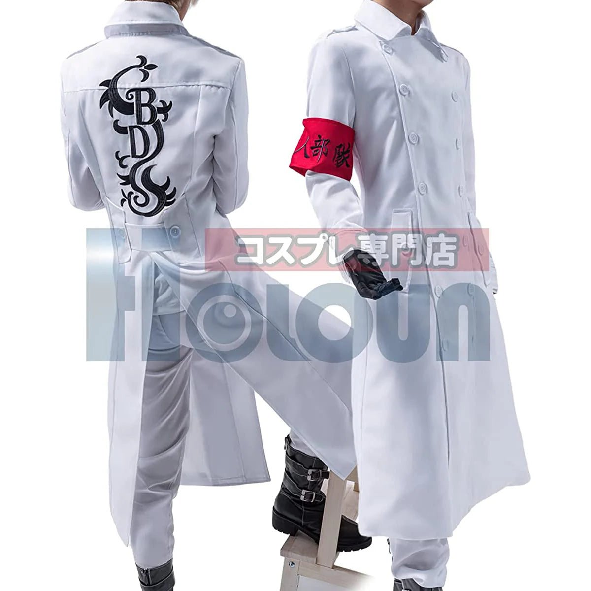 Costume Cosplay Tokyo Anime Hajime Kokonoi Koko Seishu Inui - Veste Dragon Noir Broderie Blanche