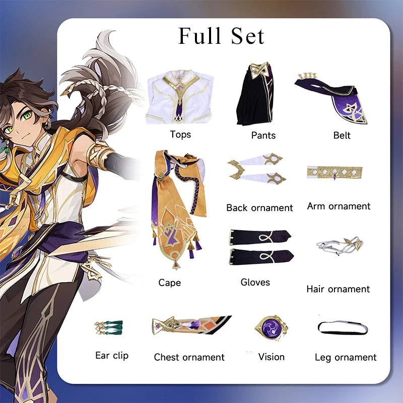 Costume Cosplay Sethos Genshin Impact Electro Homme pour Halloween et Fêtes