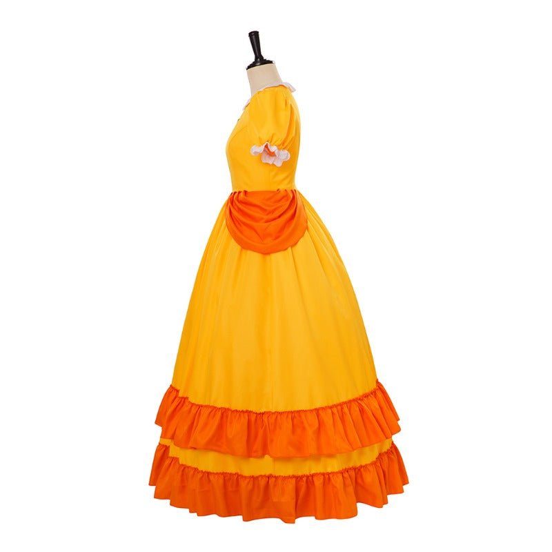 Robe Cosplay Rosalina avec Couronne - Costume Princesse Daisy pour Halloween & Fêtes