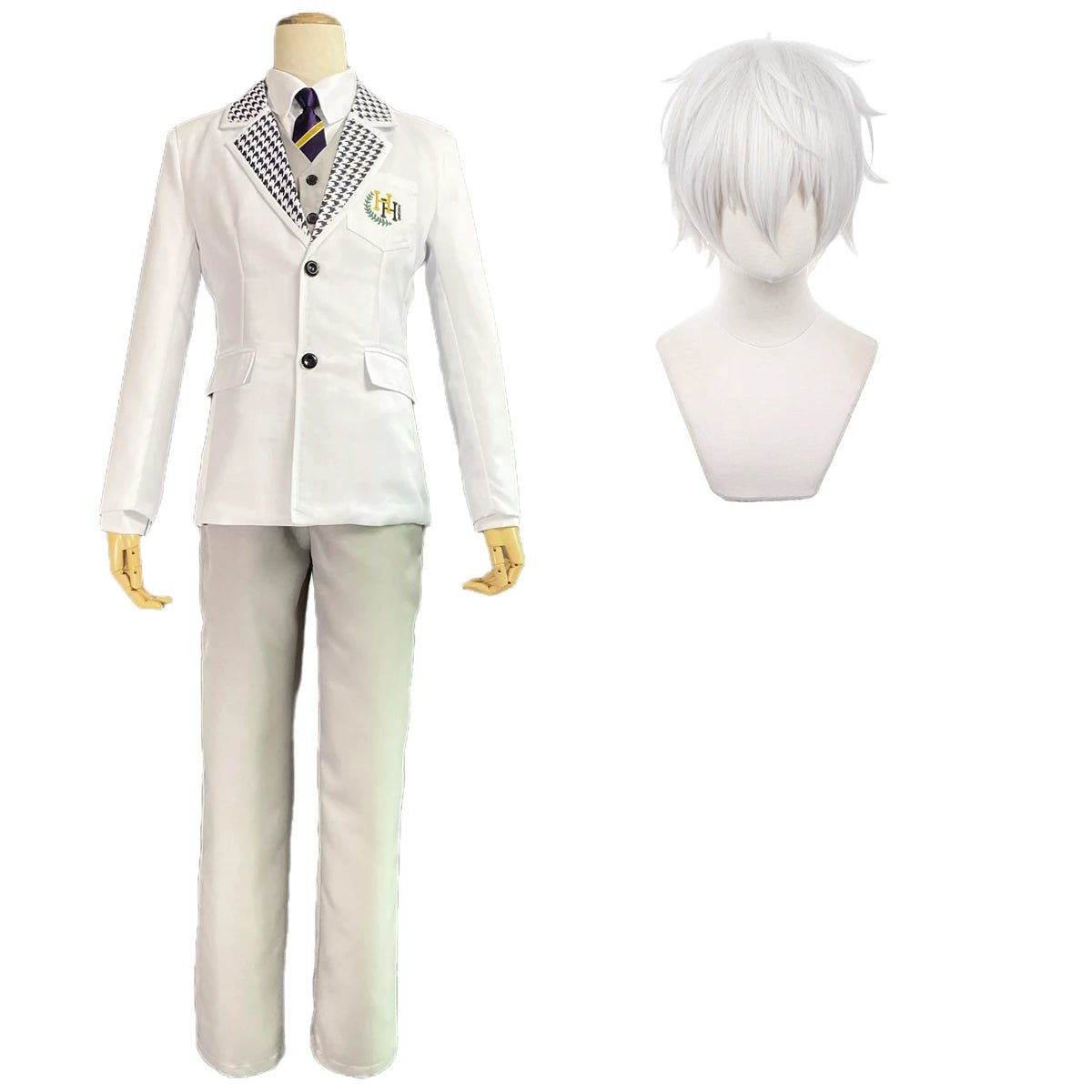 Perruque Costume Cosplay Anime Blue Lock Episode Nagi Reo Mikage DK Uniforme Scolaire Brodé Suit Rose Net Fibres Synthétiques