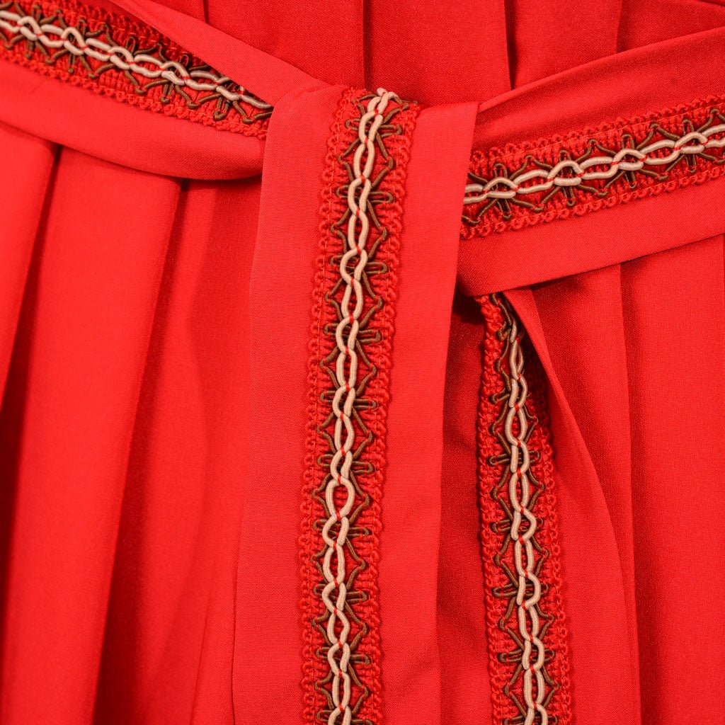 Robe Cosplay Princesse Bride Buttercup Rouge à Manches Longues et Col en V pour Mariage, Bals et Événements Festifs