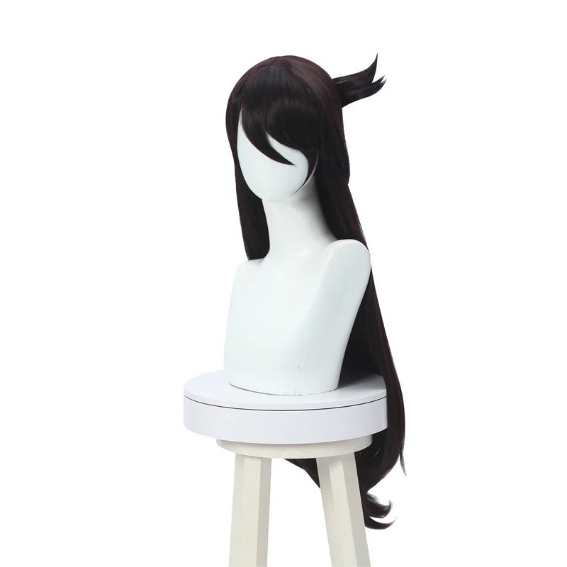 Perruque Cosplay Beidou Genshin Impact 80cm Brun Femme - Cheveux Synthétiques Résistants à la Chaleur