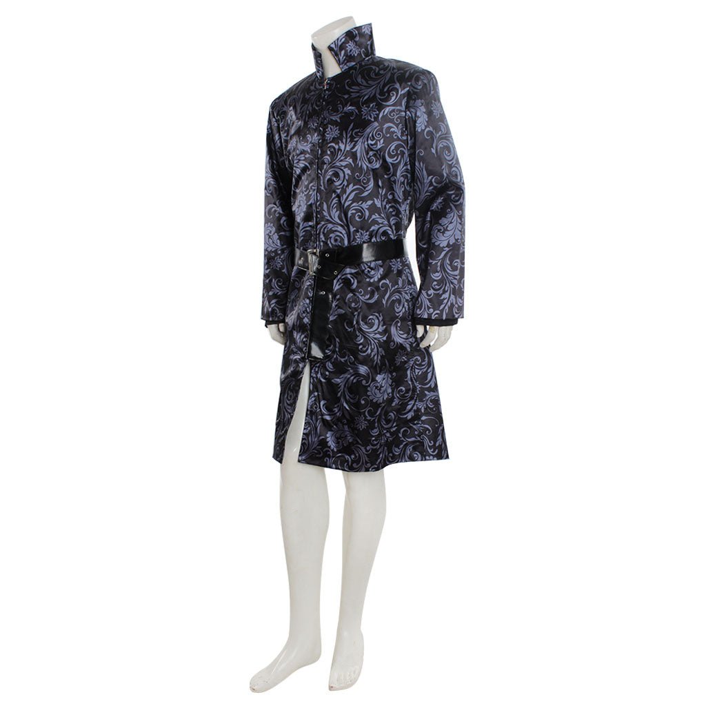 Costume Queue de Pie Victorien Steampunk Gothique pour Hommes - Long Manteau Bleu Vintage pour Halloween et Cosplay