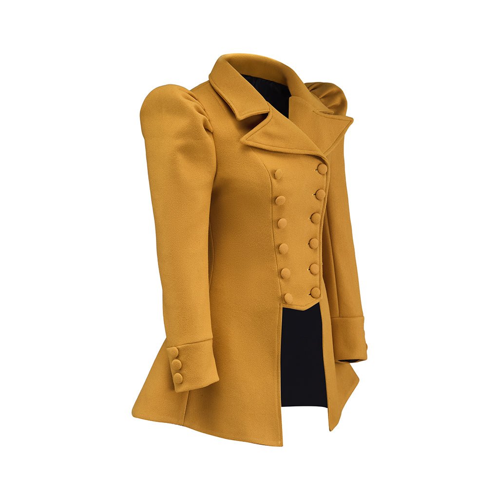 Veste Médiévale Jaune Boutonnée pour Femme - Costume Cosplay pour Foires Renaissance et LARP