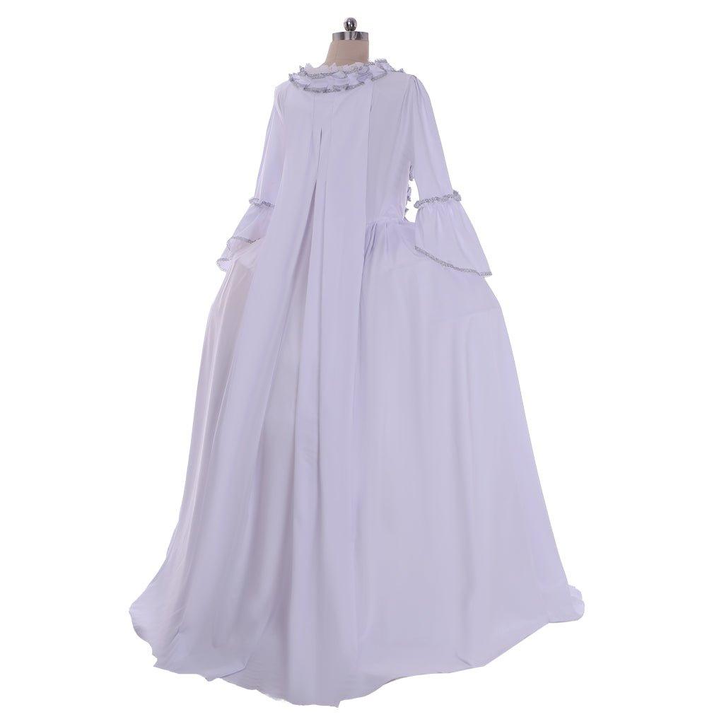 Robe de Bal Marie Antoinette Cosplay | Robe Rococo Blanc Dentelle du 18e Siècle
