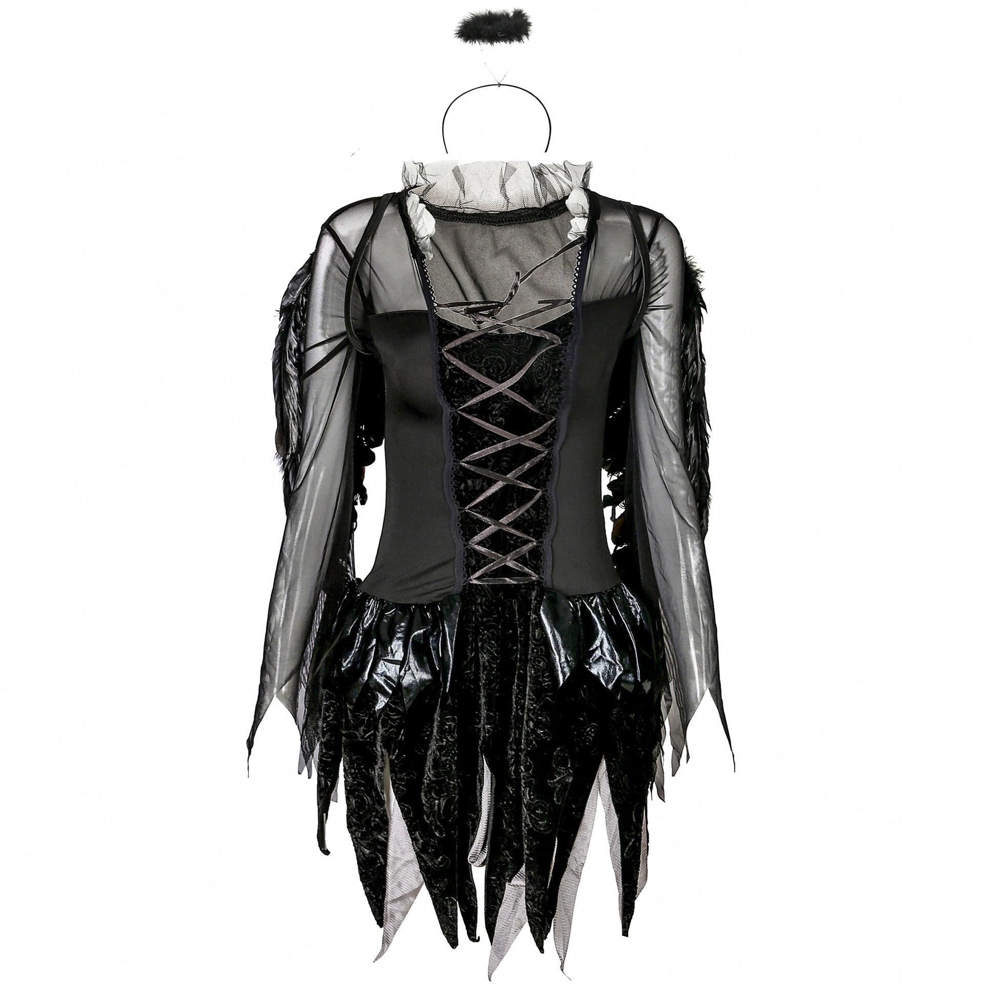 Costume Ange Noir Zombie pour Femme | Cosplay Gothique Ange Maléfique