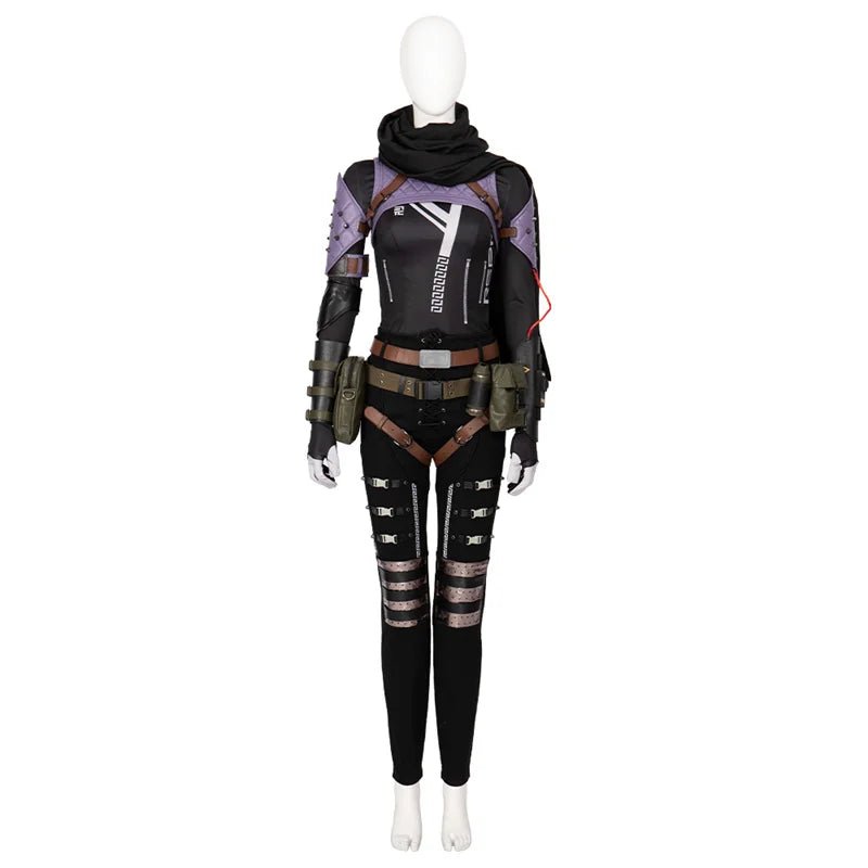 Costume Cosplay Apex Wraith Renee Blasey Peau Maléfique avec Écharpe Combinaison de Combat avec Accessoires pour Halloween Carnaval