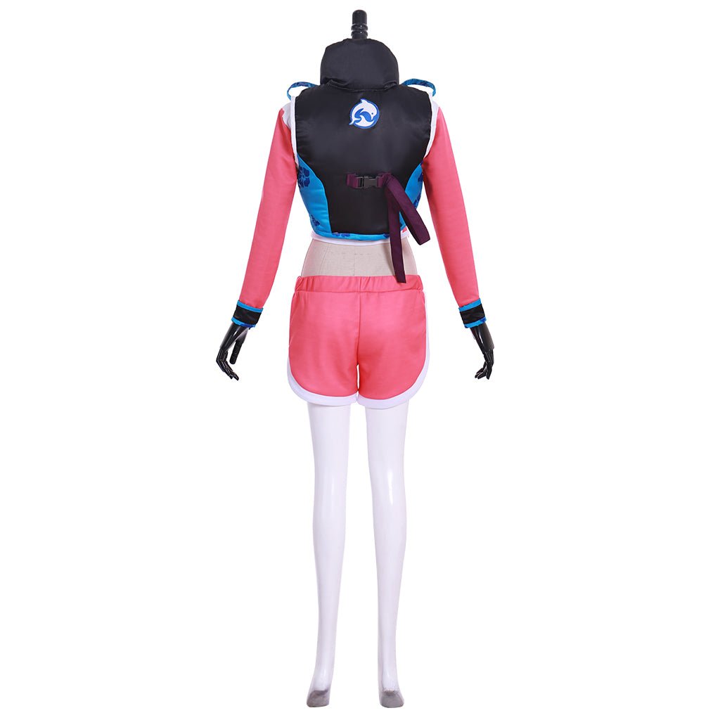 Costume Cosplay D.Va Waveracer | Maillot de Bain Rose de Hana Song dans Overwatch