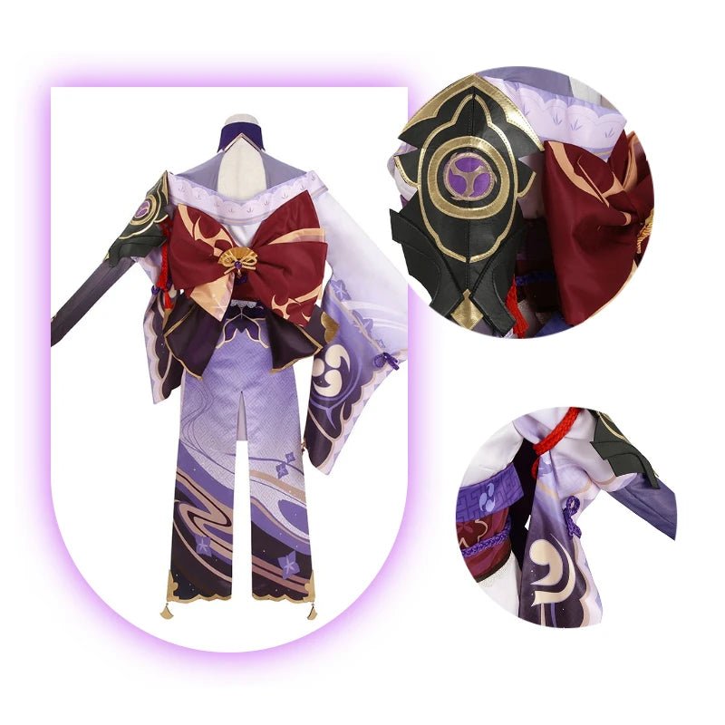 Costume Cosplay Genshin Impact Baal Raiden Shogun Halloween pour Femme - Ensemble Complet