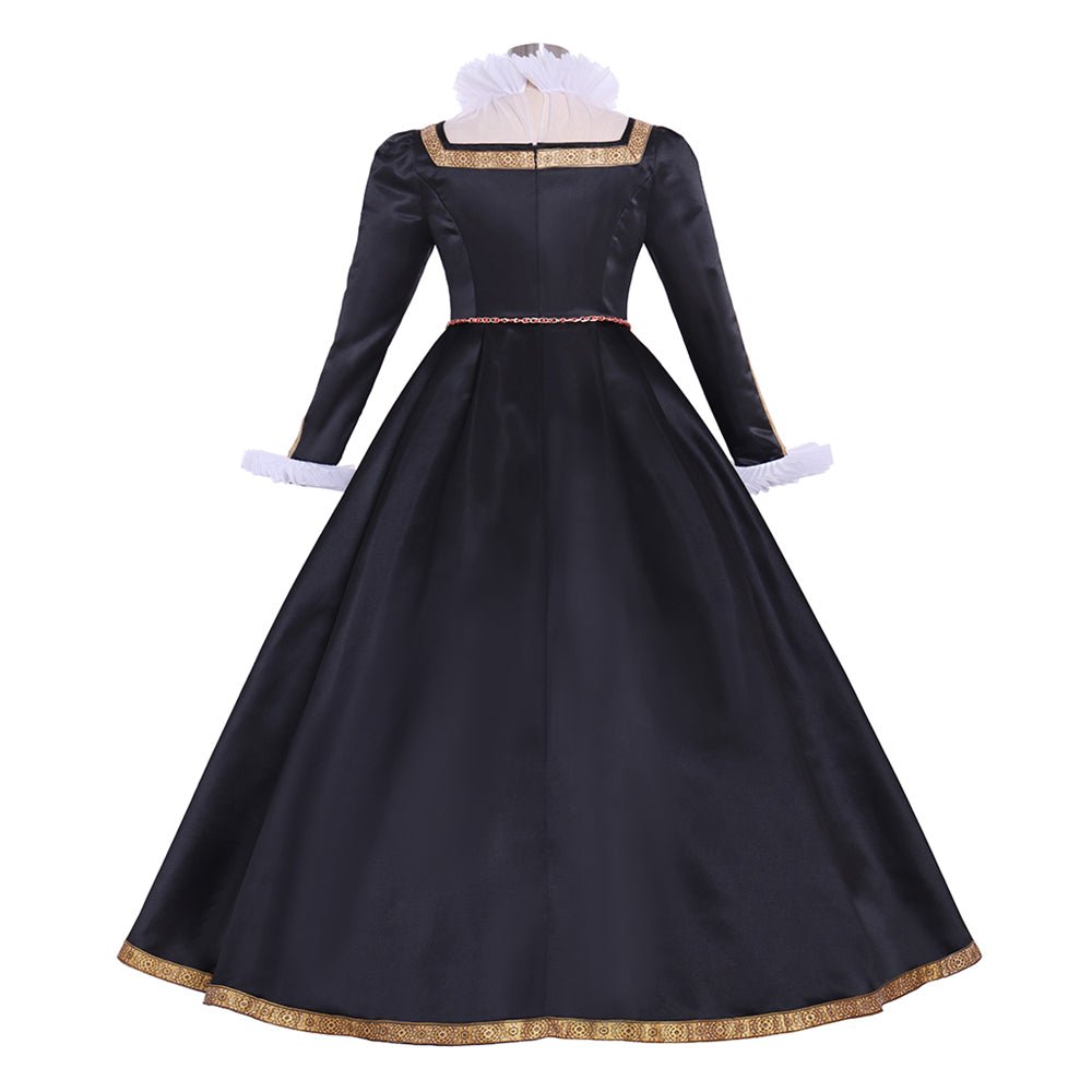 Costume Cosplay Reine Elizabeth Tudor | Robe de Bal Noir et Blanc pour Femmes pour Événements Historiques