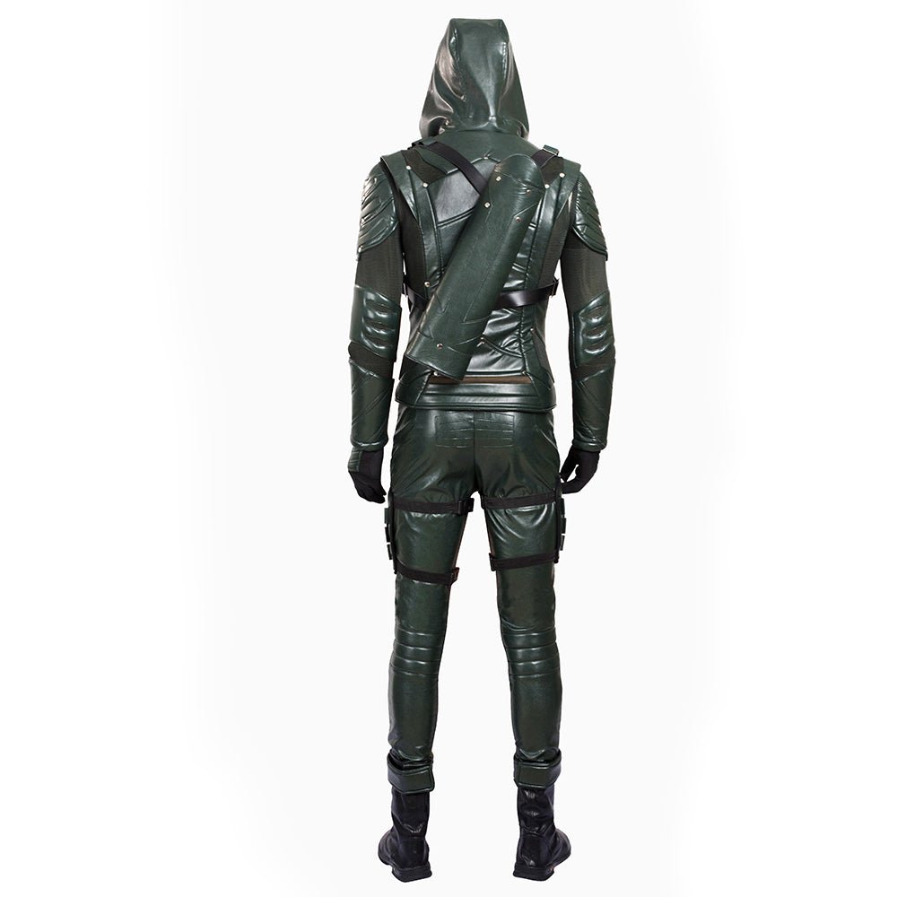 Costume Cosplay Oliver Queen Saison 5 Flèche Verte - Tenue de Série TV de Haute Qualité