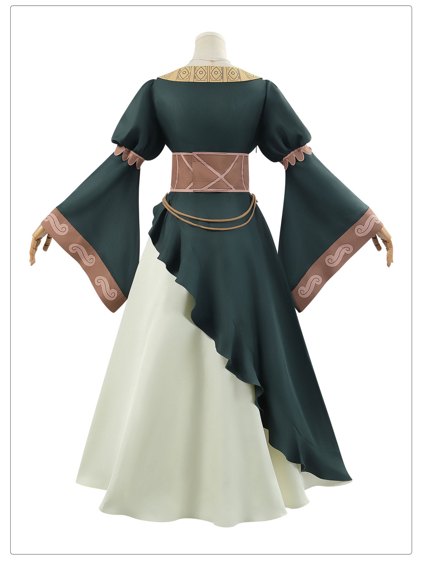 Le Seigneur des Anneaux - Robe de Cour Verte d'éowyn – Costume Cosplay de Helm’s Deep