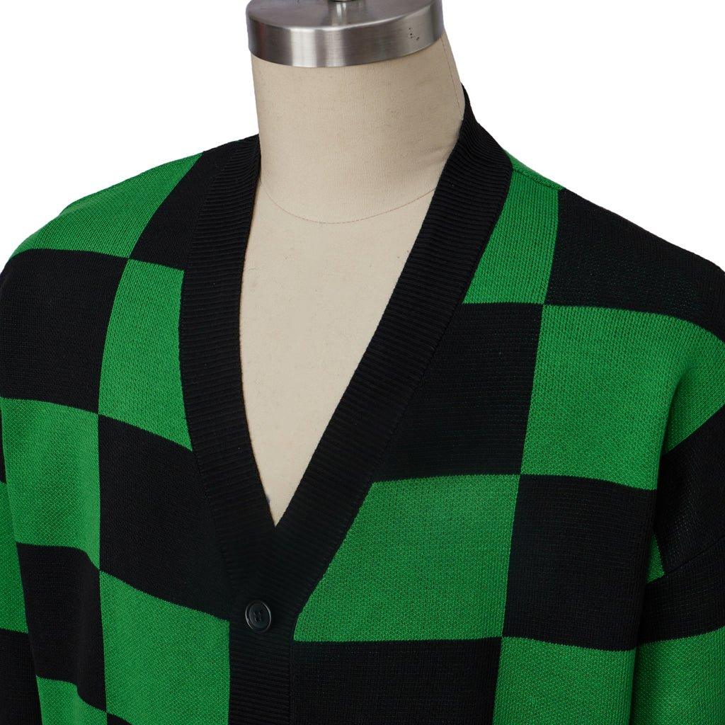 Costume Cosplay Anime Demon Kamado Tanjirou | Cardigan Sweater pour Hommes | Série Cosplay Sweater