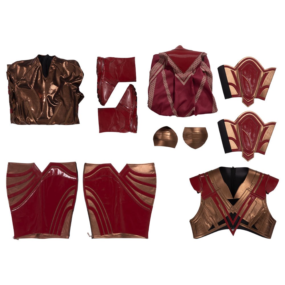 Costume Cosplay Adam Warlock Gardiens de la Galaxie Vol. 3 - Combinaison Imprimée avec Armure Rouge pour Hommes