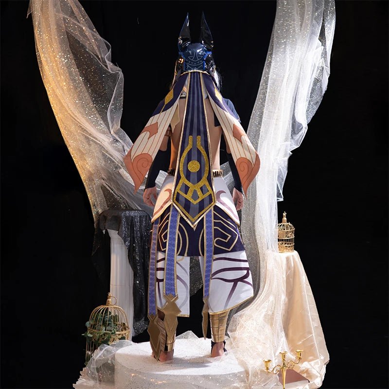 Costume Cosplay Cyno de Genshin Impact pour Homme - Uniforme de Combat Complet avec Chapeau