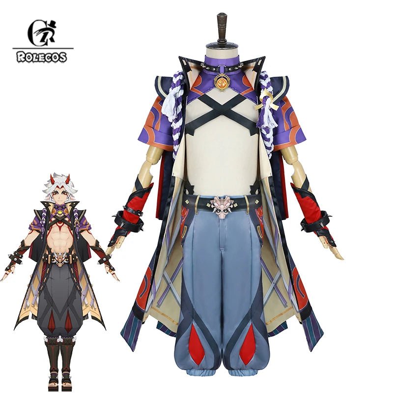 Costume Cosplay Arataki Itto de Genshin Impact pour Homme - Ensemble Complet pour Halloween
