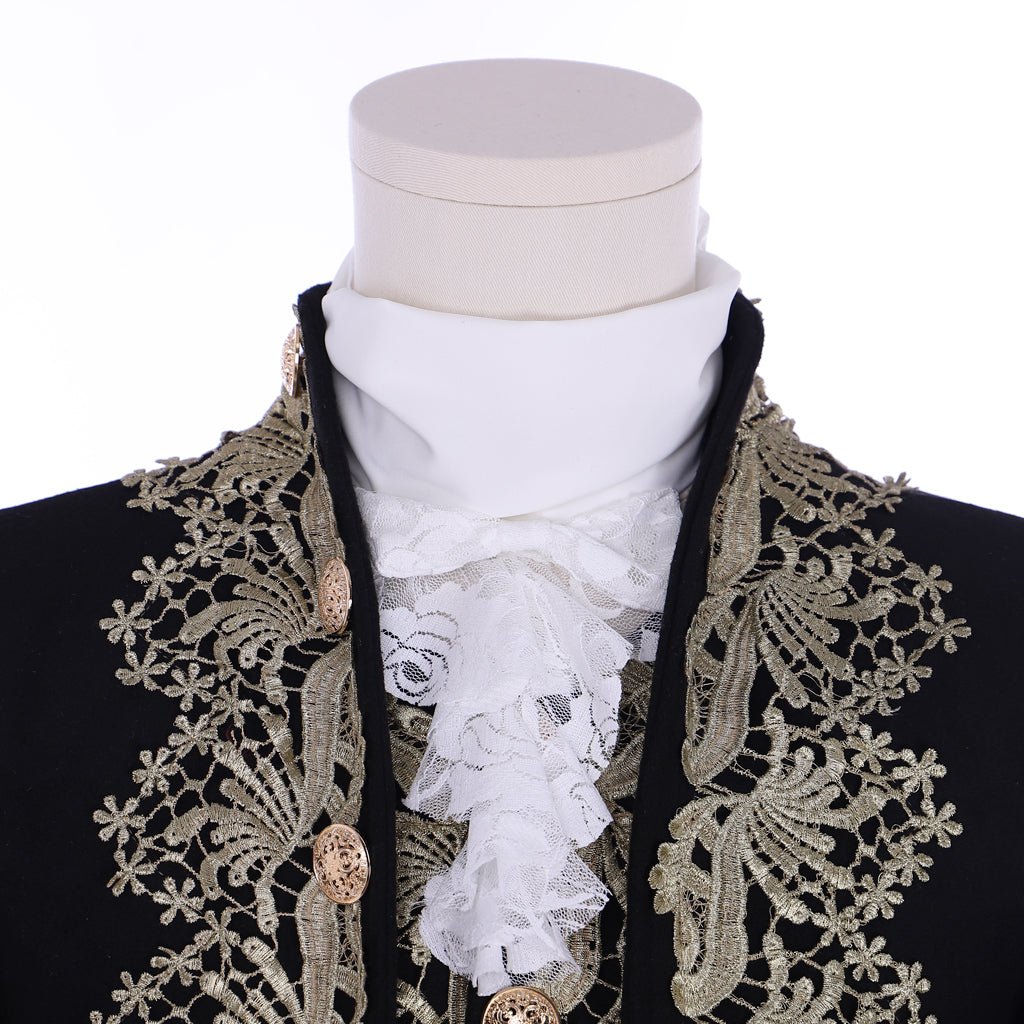 Costume de Cour Rococo du 18e Siècle pour Homme - Costume Colonial Noir