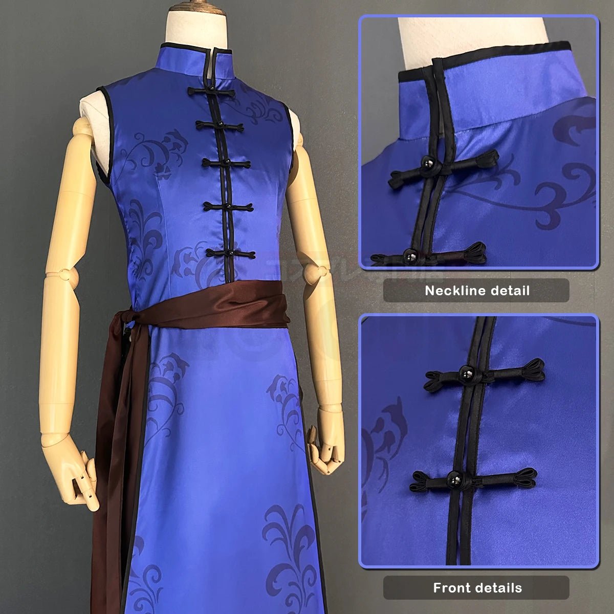 Costume Cosplay Blue Lock Kaiser Chine Kung Fu Tang Suit Perruque Ensemble pour Événements Anime