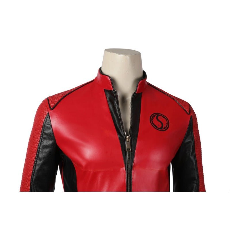 Costume Cosplay Ben The Umbrella Academy Saison 3 - Combinaison en Cuir Rouge pour Halloween