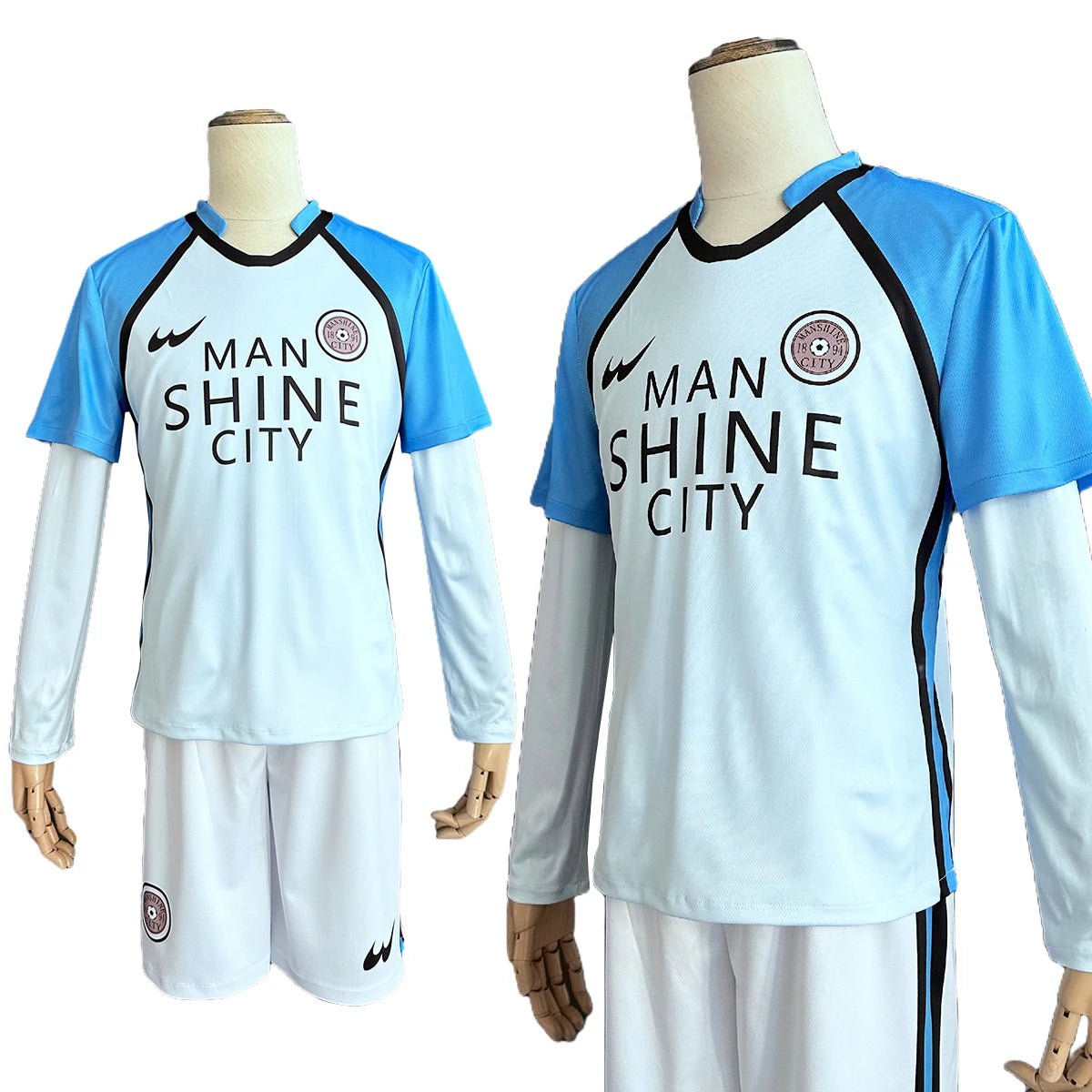 Perruque de Cosplay Anime Blue Lock Homme SHINE CITY Nagi Reo Mikage Chigiri Rose Net Uniforme de Football Soccer Sport Quotidien