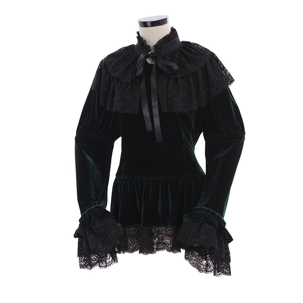 Blouse Lolita Sans Bretelles en Mousseline avec Manches Trompette pour Femmes et Filles