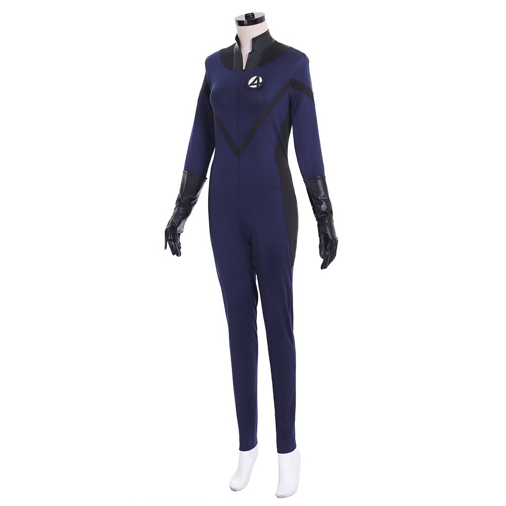 Combinaison en Spandex Bleu Marine de la Femme Invisible des Quatre Fantastiques pour Cosplay