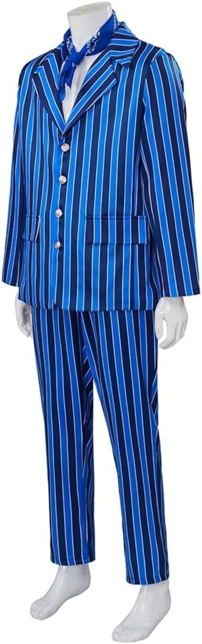 Costume Cosplay Homme Austin Espion Film Bleu Années 60