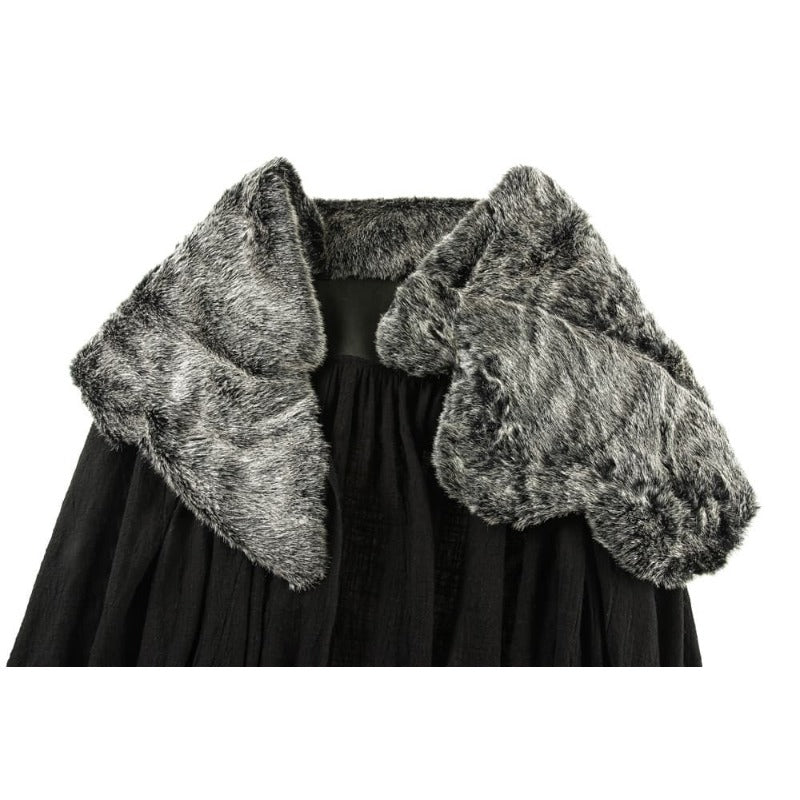 Costume Cosplay Sansa Stark Cape Hiver Col Fourrure Robe pour Femmes Halloween